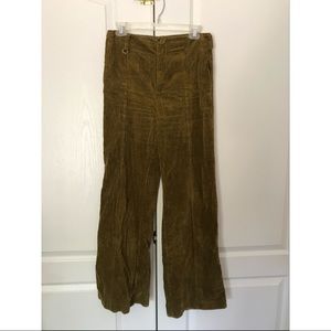 Ribbed Corduroy Wide-Leg Pants | Anthropologie